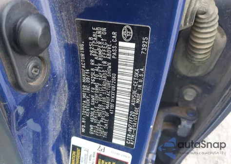 2015 Toyota Camry Se из США, поврежденный, VIN 4T1BF1FKXFU872060